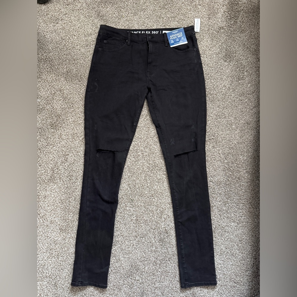 Arizona Jean Company Advance Flex 360 Distressed Stacked Skinny Black Jeans